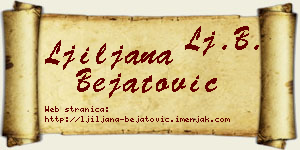 Ljiljana Bejatović vizit kartica
